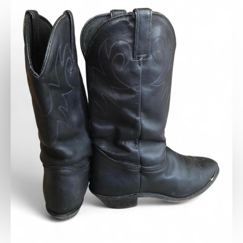 DURANGO Womens Size 8 M Black Leather Cowboy Western Boots - Picture 9 of 11